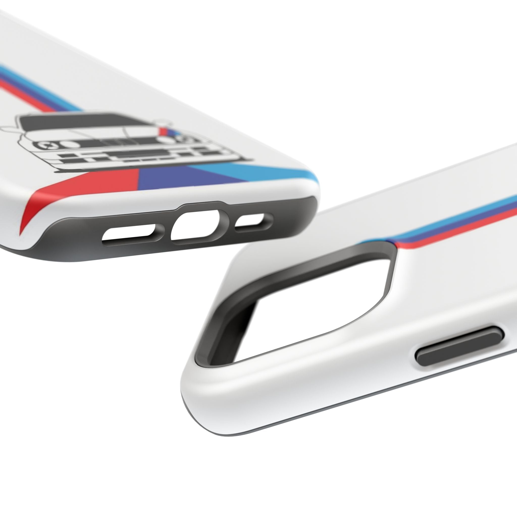 Phone Case — Retro Racing BMW Stripe Design (Impact-Resistant)