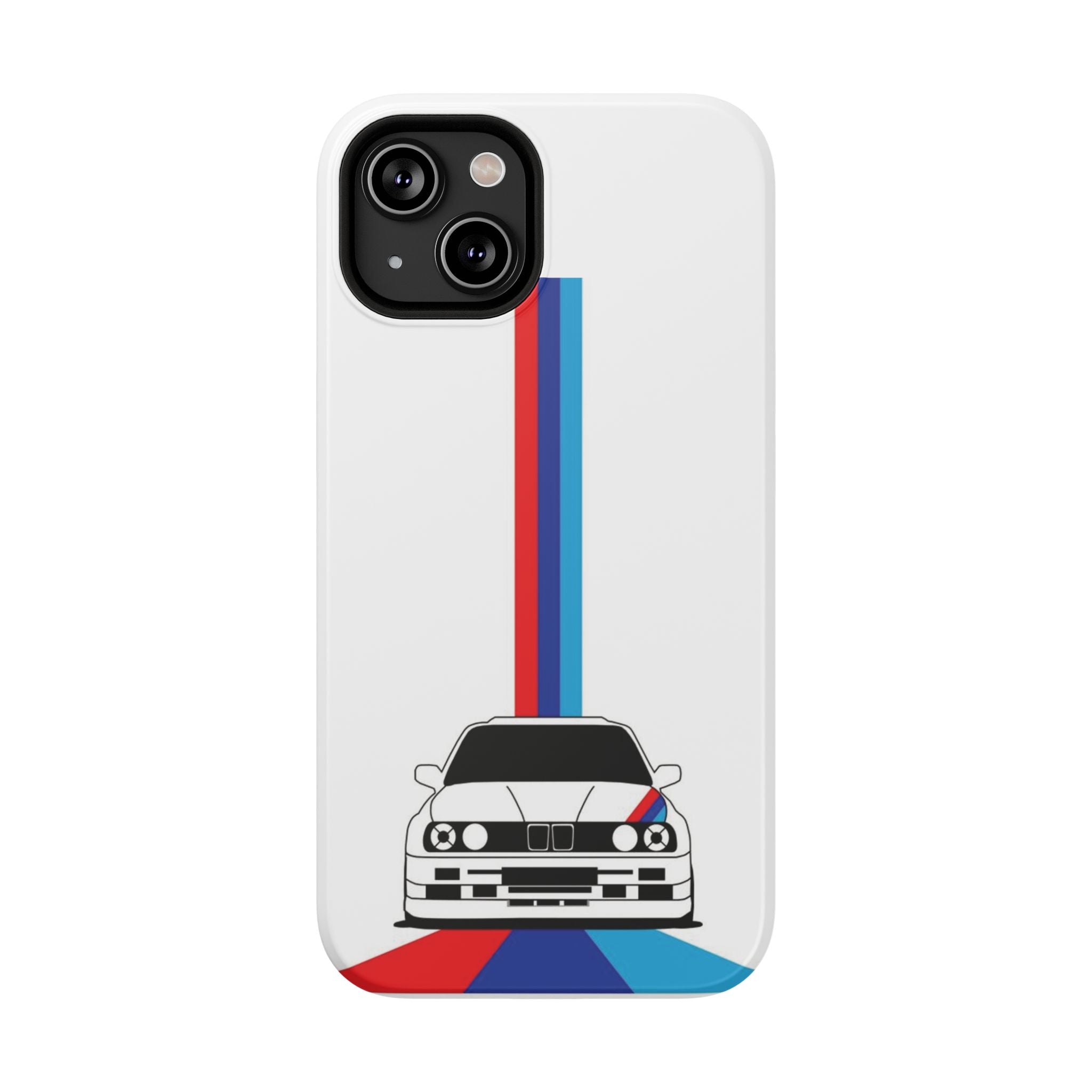 Phone Case — Retro Racing BMW Stripe Design (Impact-Resistant)