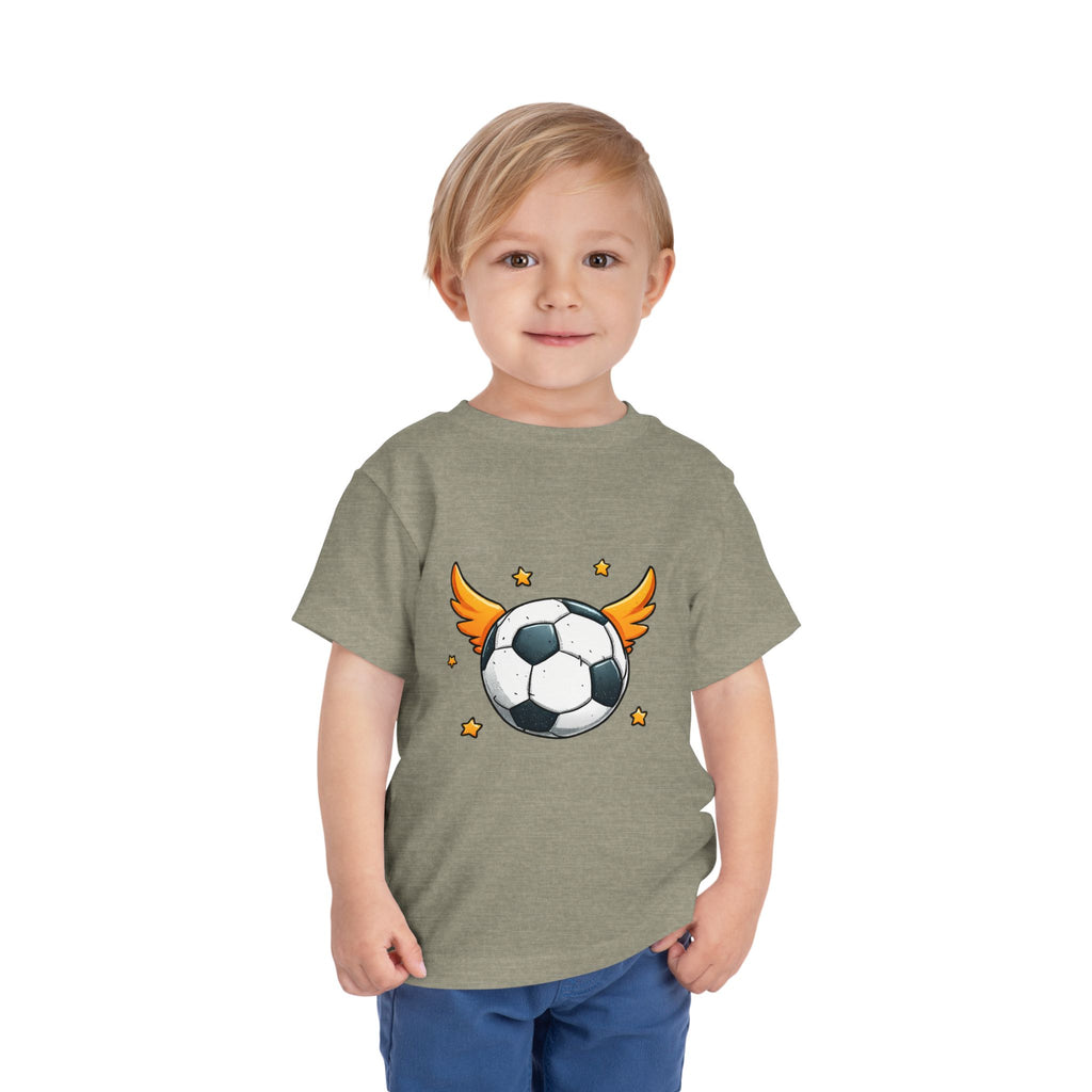 Toddler Soccer Tee — Winged Soccer Ball Kids Shirt