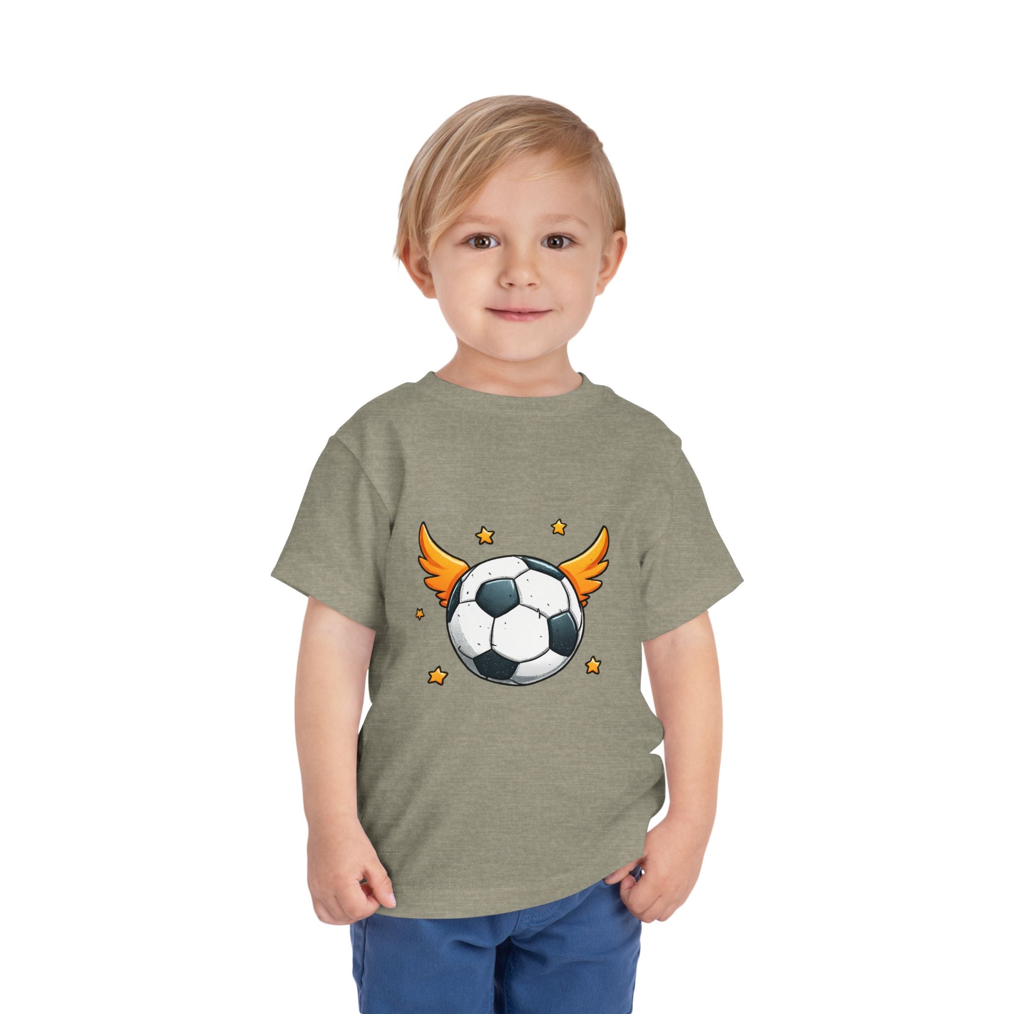 Toddler Soccer Tee — Winged Soccer Ball Kids Shirt