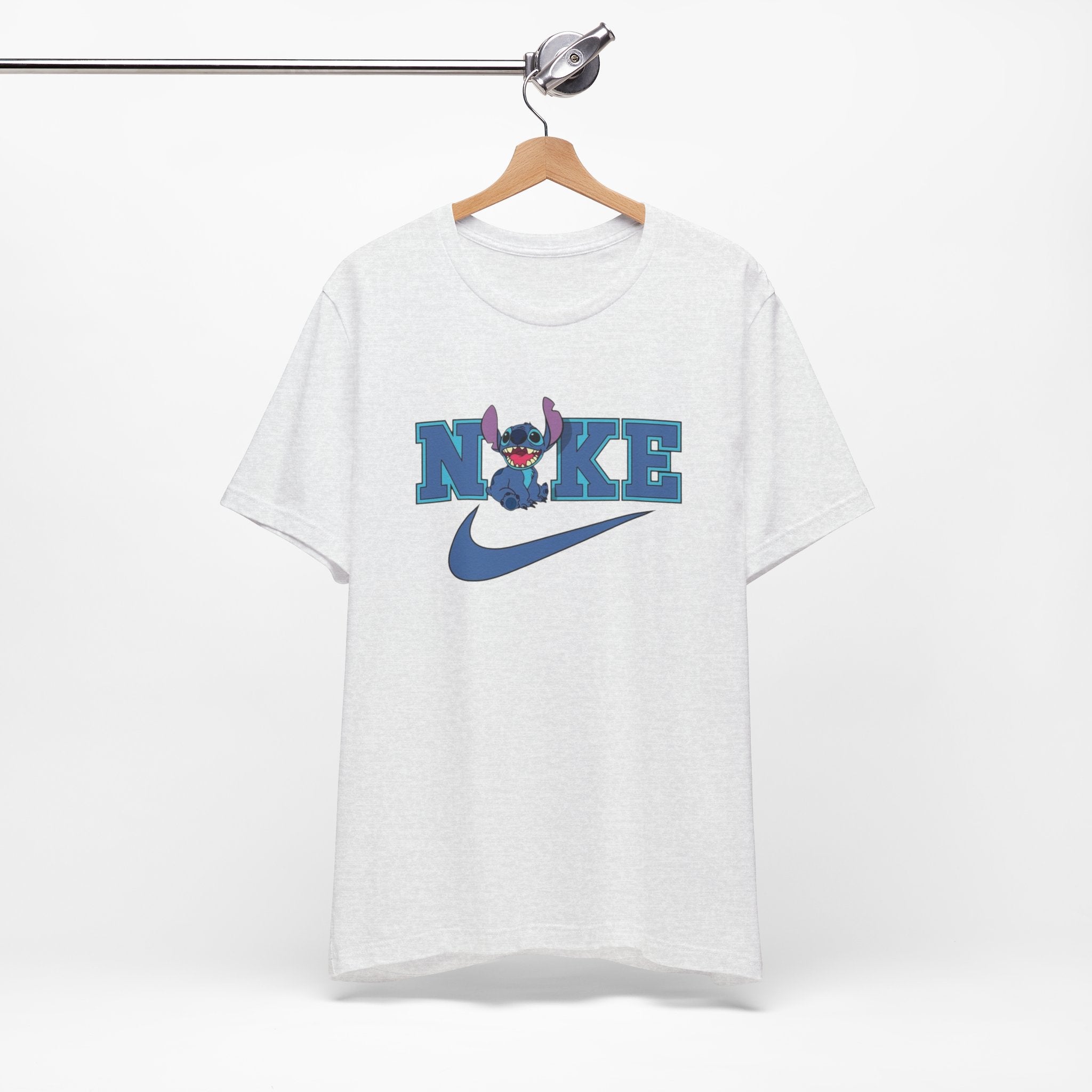 Stitch x Nike Parody Tee — Playful Cartoon Graphic T-Shirt