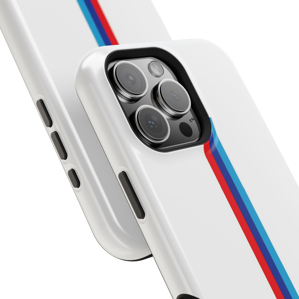 Phone Case — Retro Racing BMW Stripe Design (Impact-Resistant)
