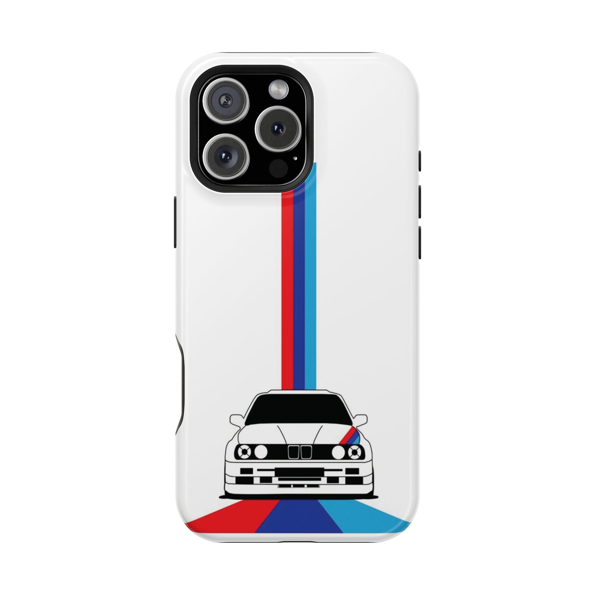 Phone Case — Retro Racing BMW Stripe Design (Impact-Resistant)