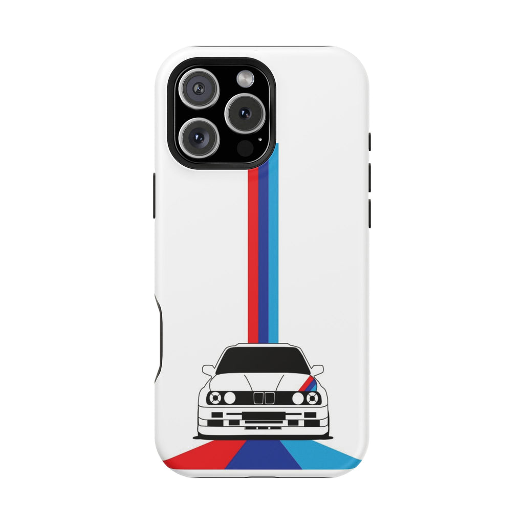 Phone Case — Retro Racing BMW Stripe Design (Impact-Resistant)