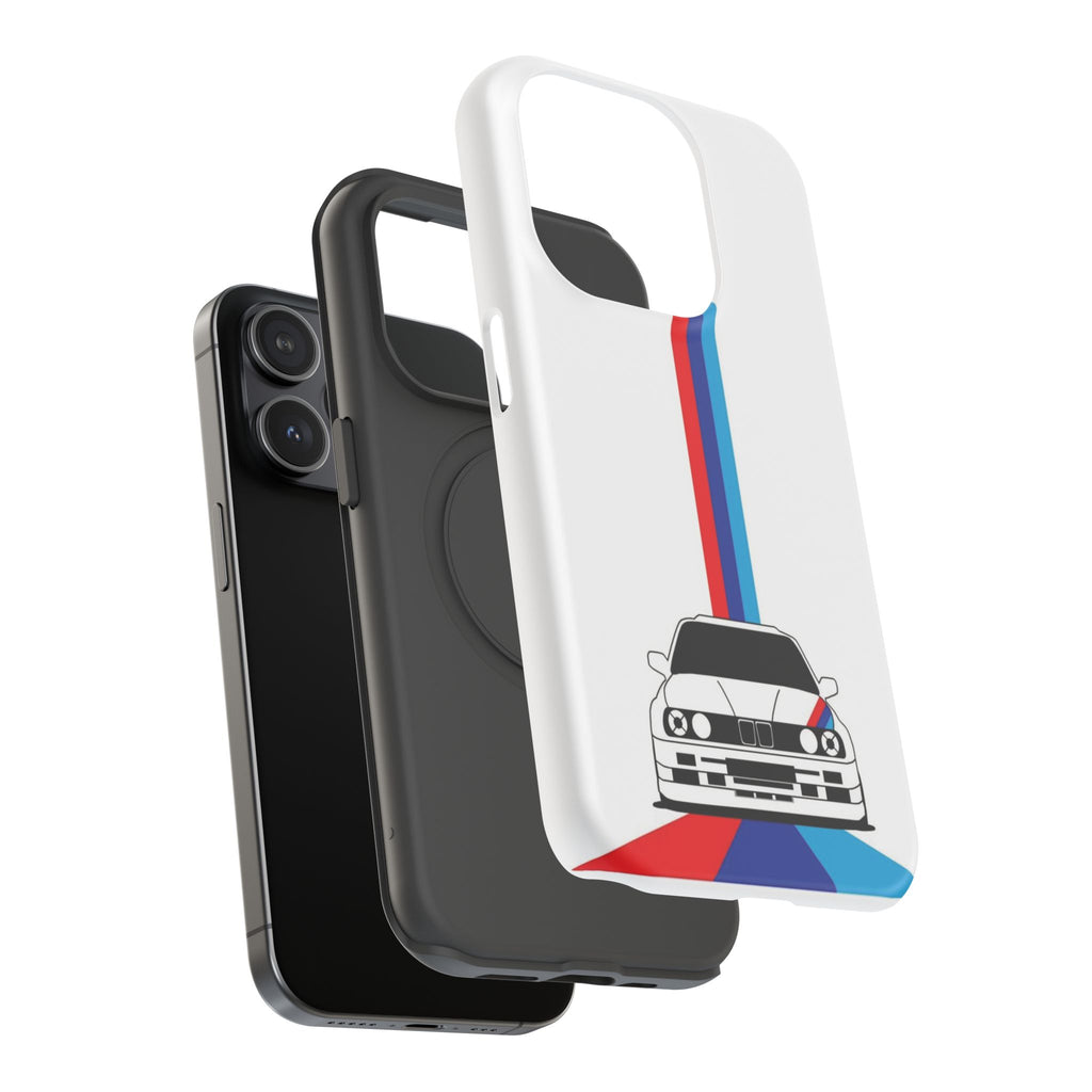 Phone Case — Retro Racing BMW Stripe Design (Impact-Resistant)