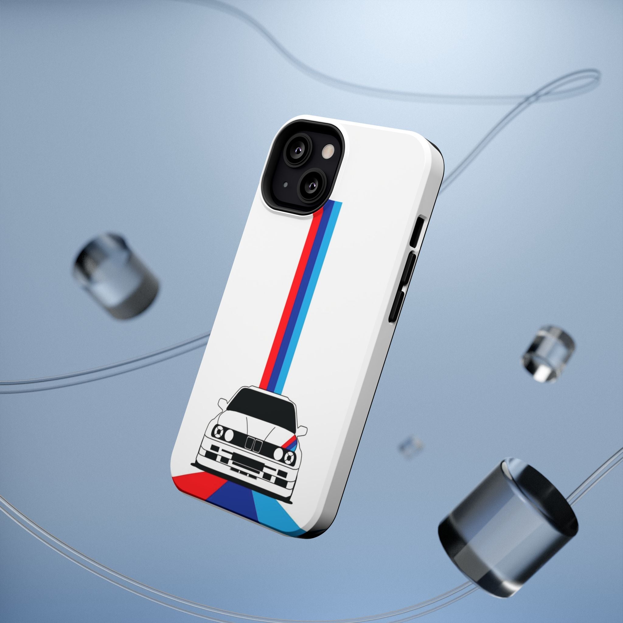 Phone Case — Retro Racing BMW Stripe Design (Impact-Resistant)