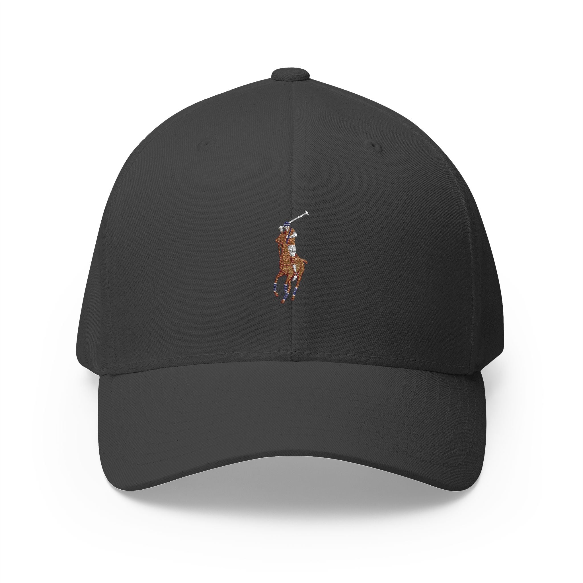 Polo Player Cap — Classic White Structured Baseball Hat
