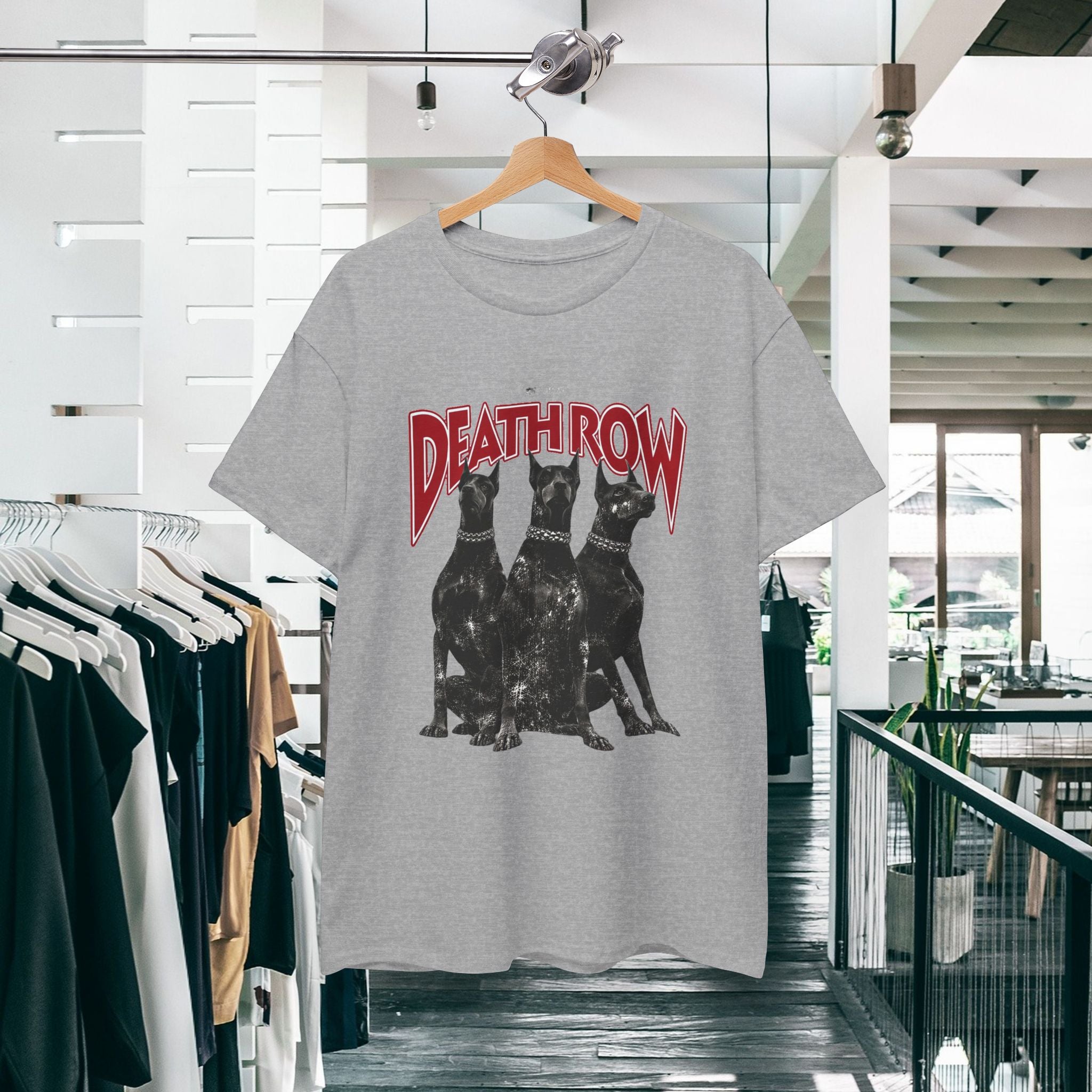 Deathrow Dobermans Tee — Retro Gothic Dog Graphic T-Shirt