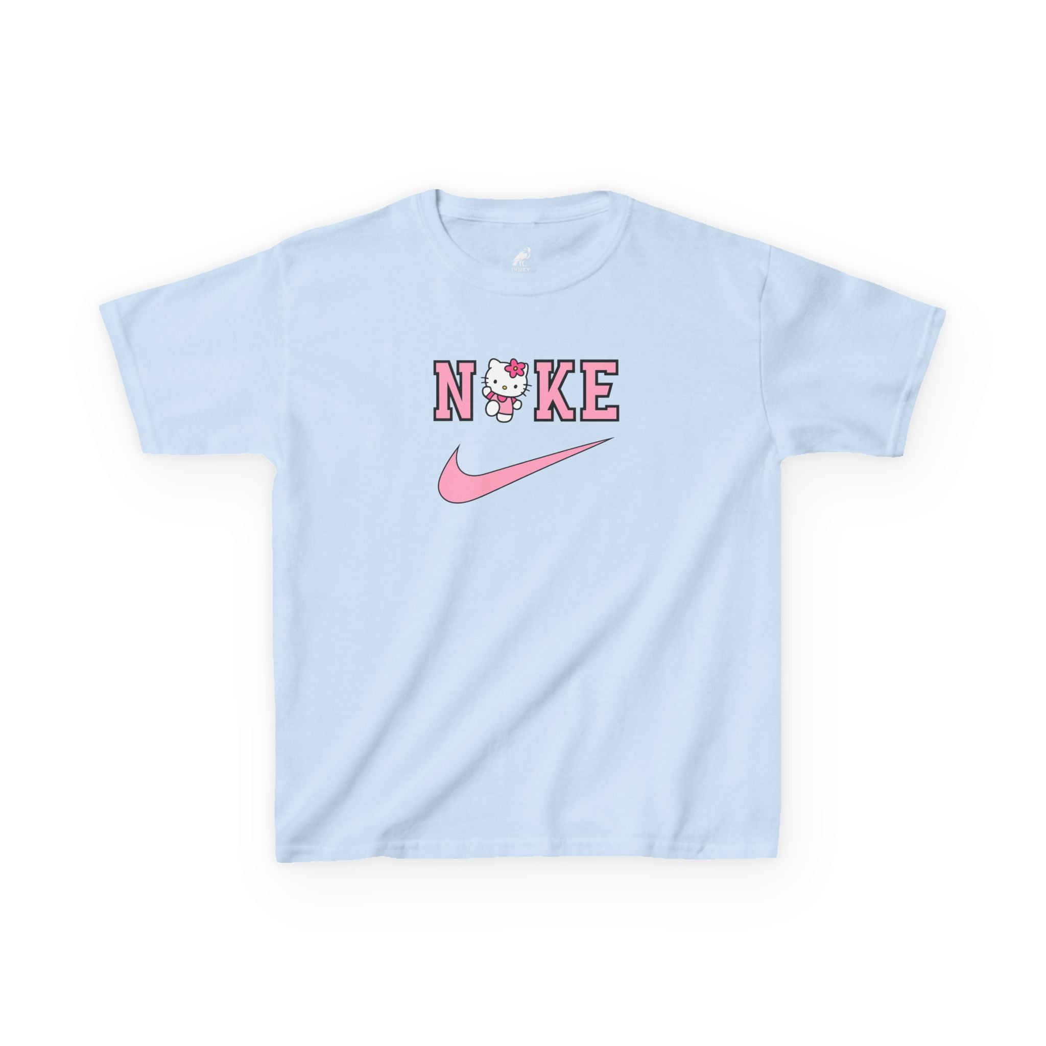 Kids T‑Shirt — Pink 'NIKE' Kitty Logo Tee