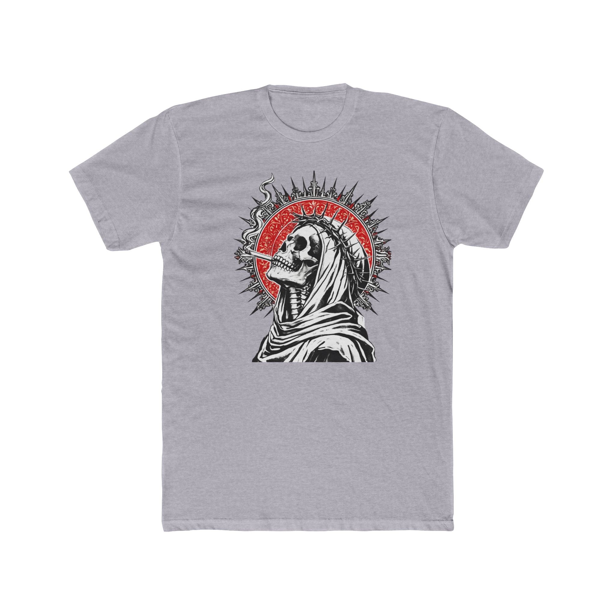 Skull Halo Tee — Gothic Religious-Inspired Graphic T-Shirt