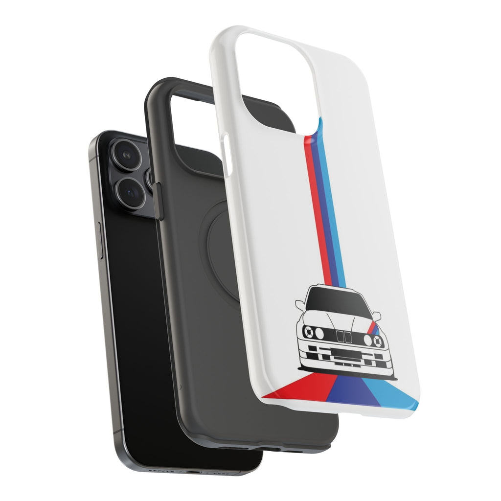 Phone Case — Retro Racing BMW Stripe Design (Impact-Resistant)
