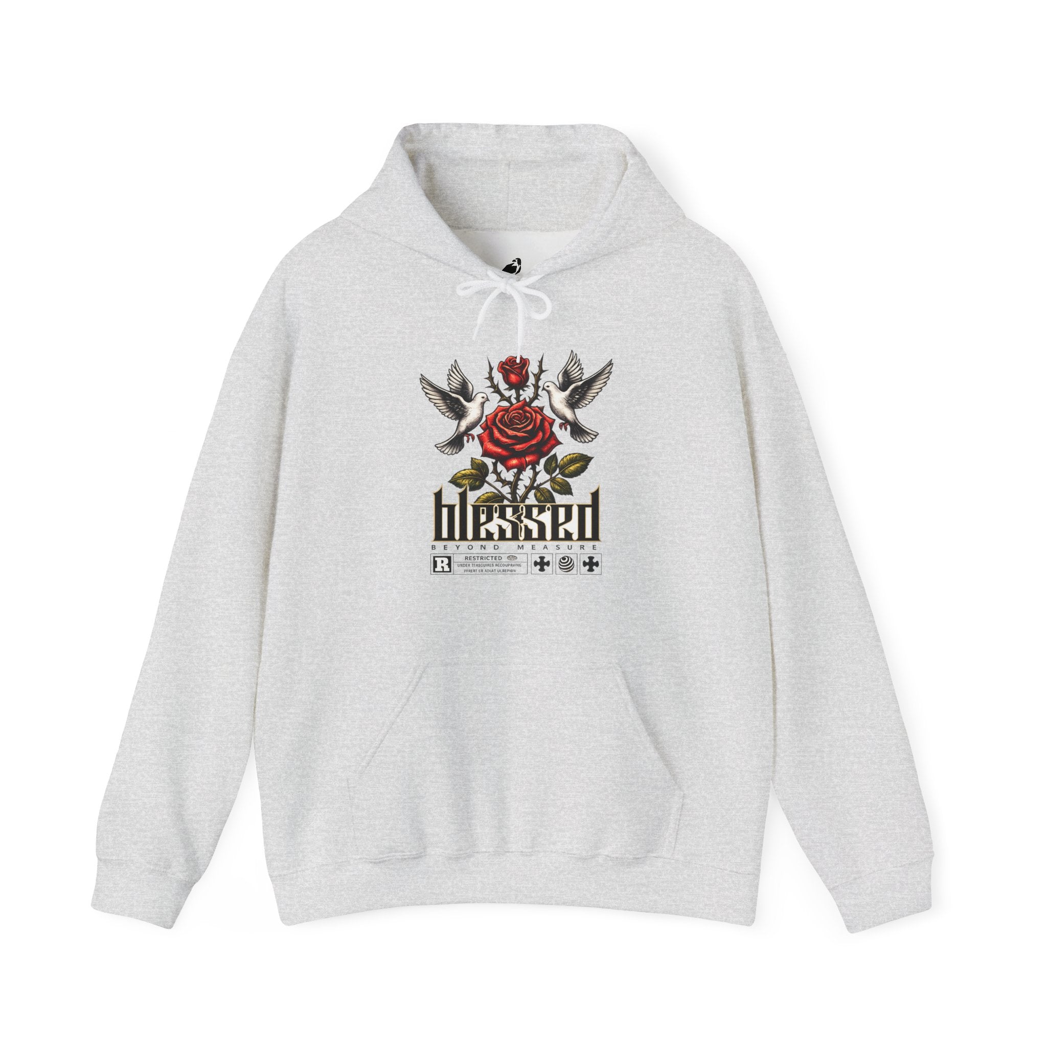 Blessed Rose Hoodie — Vintage Floral Faith Graphic Pullover