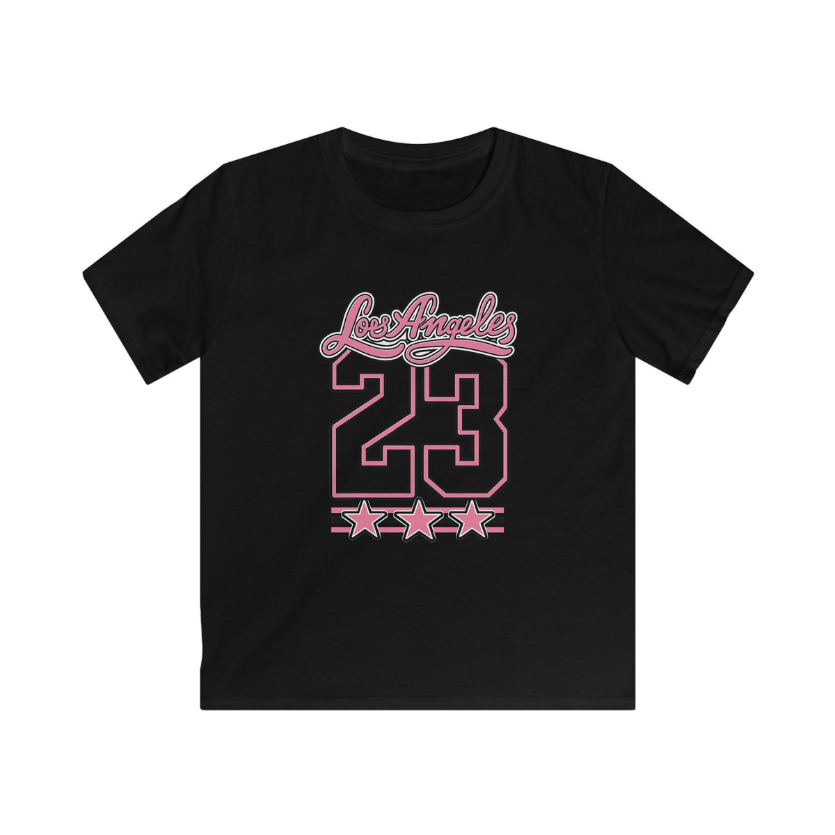 Kids Tee — Los Angeles 23 Pink Retro Jersey Graphic