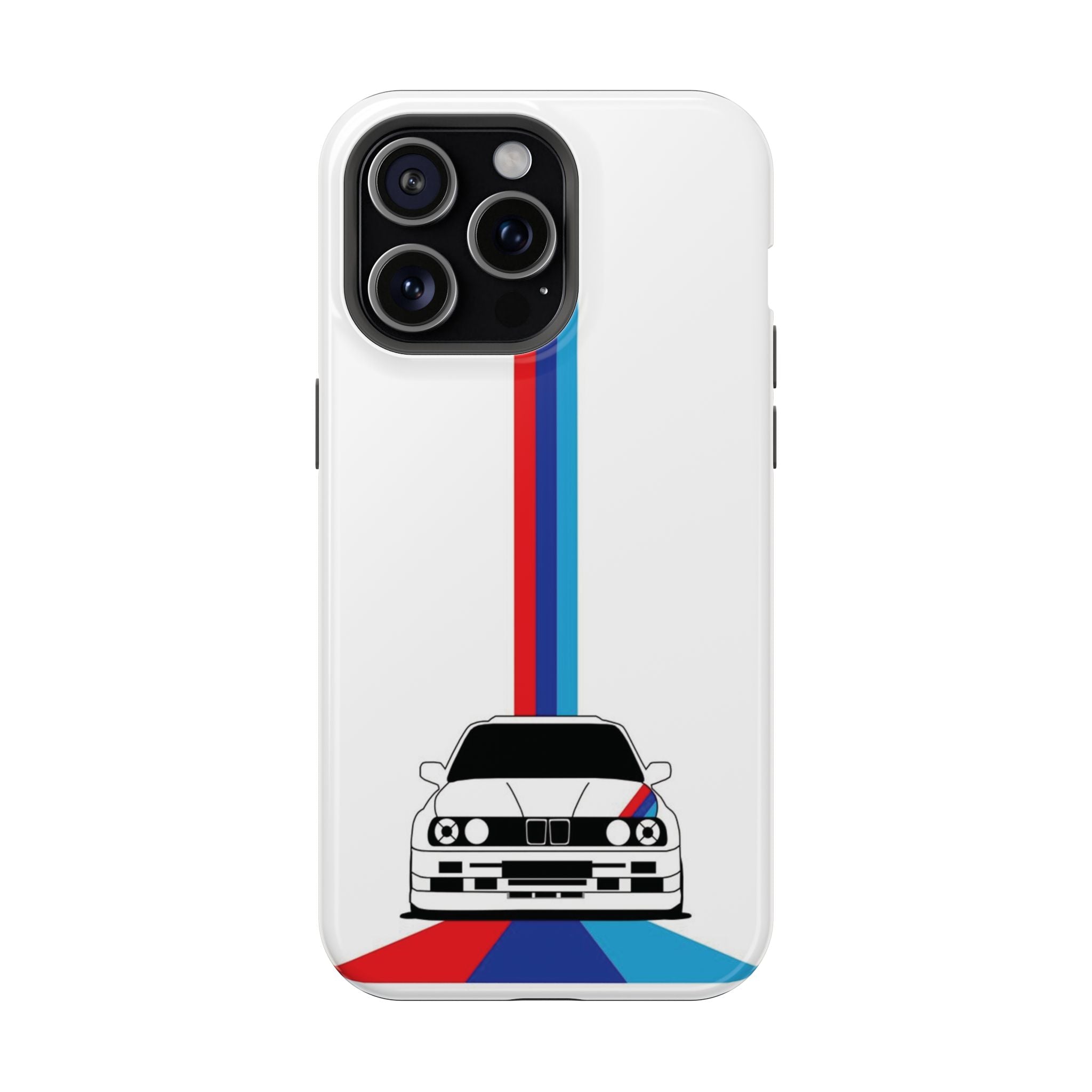 Phone Case — Retro Racing BMW Stripe Design (Impact-Resistant)
