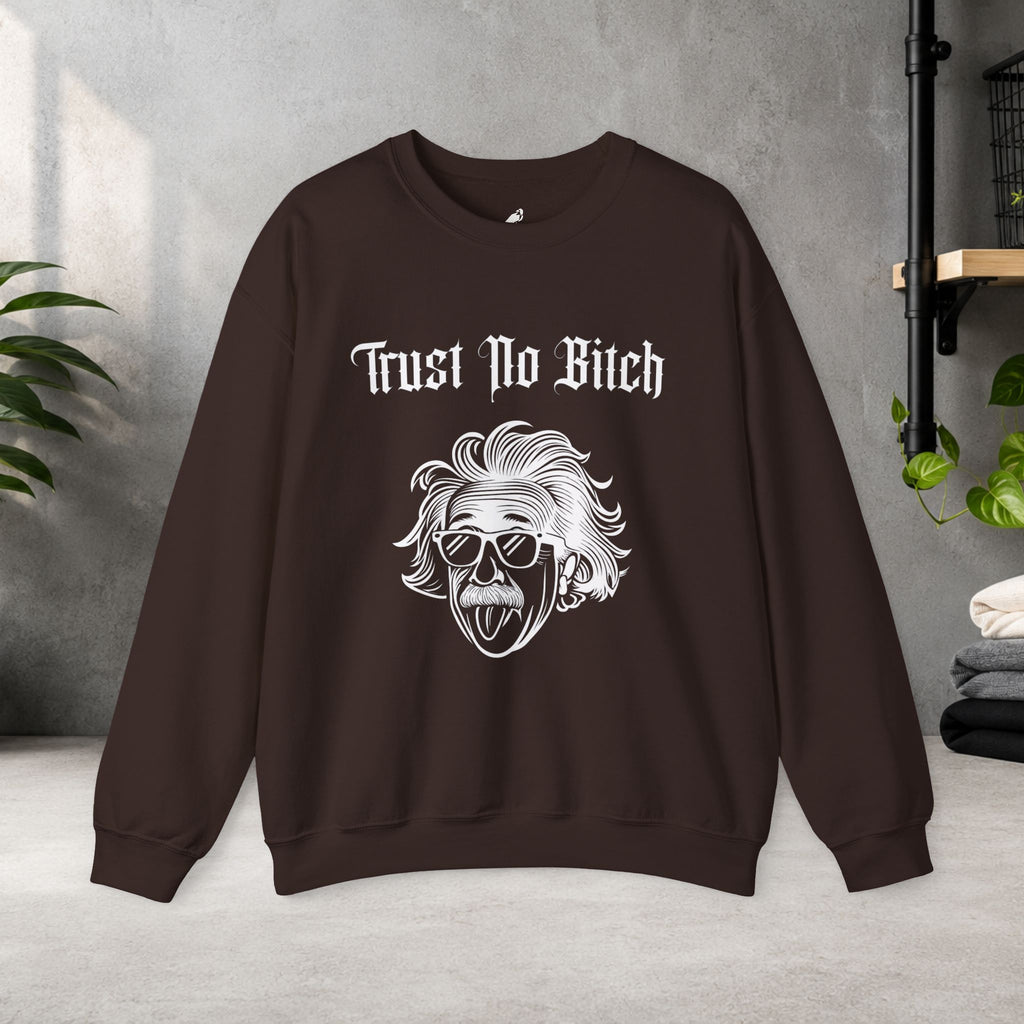 'Trust No Bitch' Graphic Sweatshirt — Gothic Demon Girl Crewneck