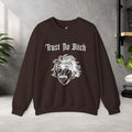 'Trust No Bitch' Graphic Sweatshirt — Gothic Demon Girl Crewneck