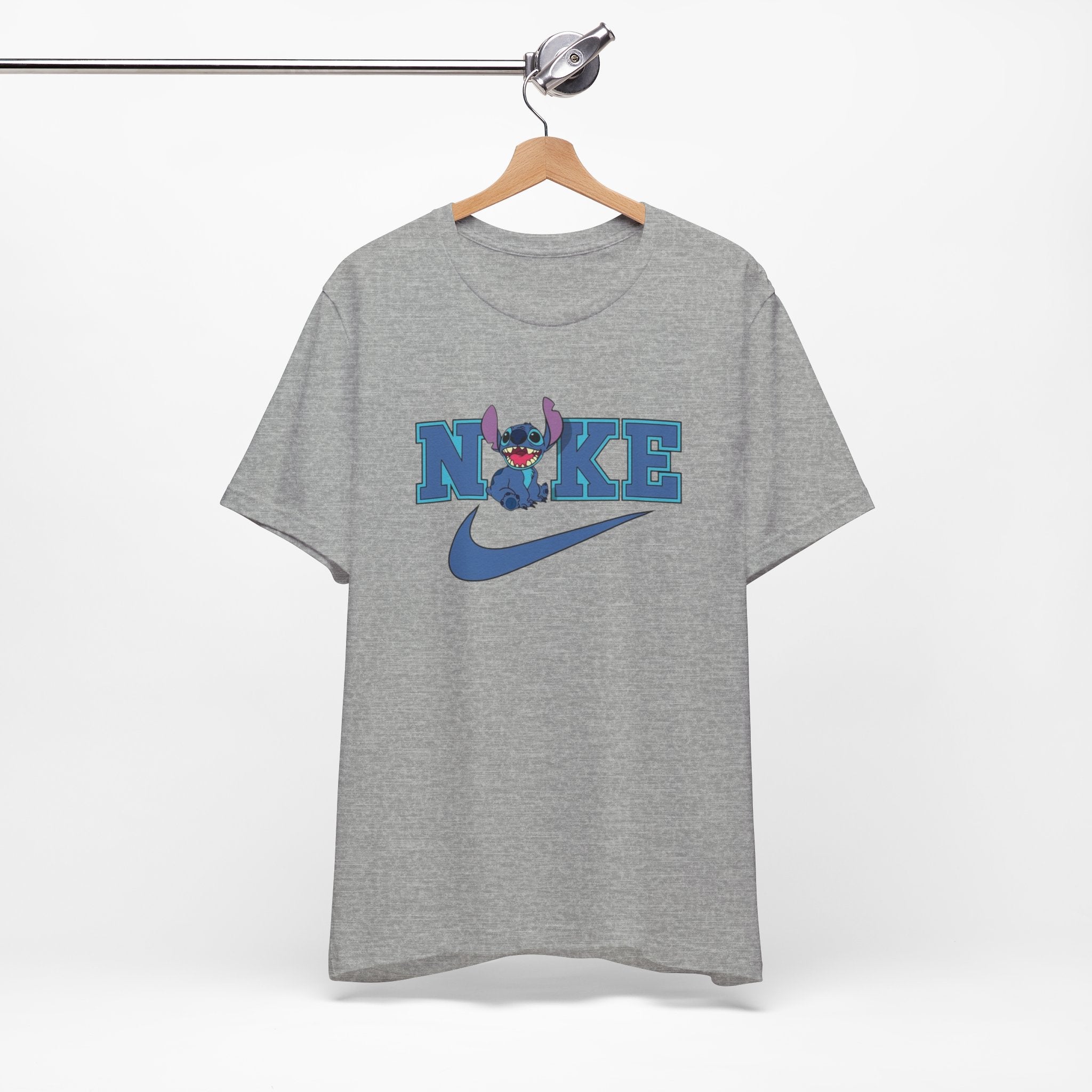 Stitch x Nike Parody Tee — Playful Cartoon Graphic T-Shirt