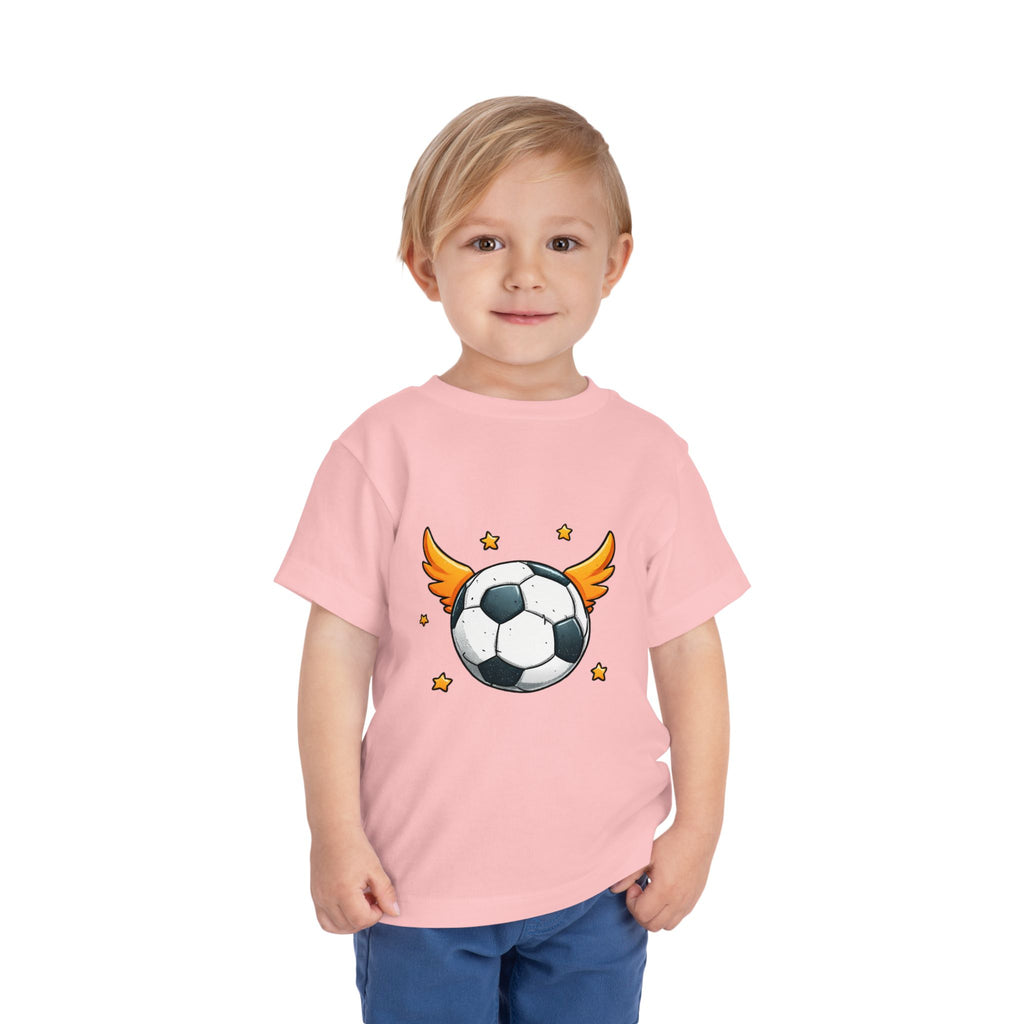 Toddler Soccer Tee — Winged Soccer Ball Kids Shirt