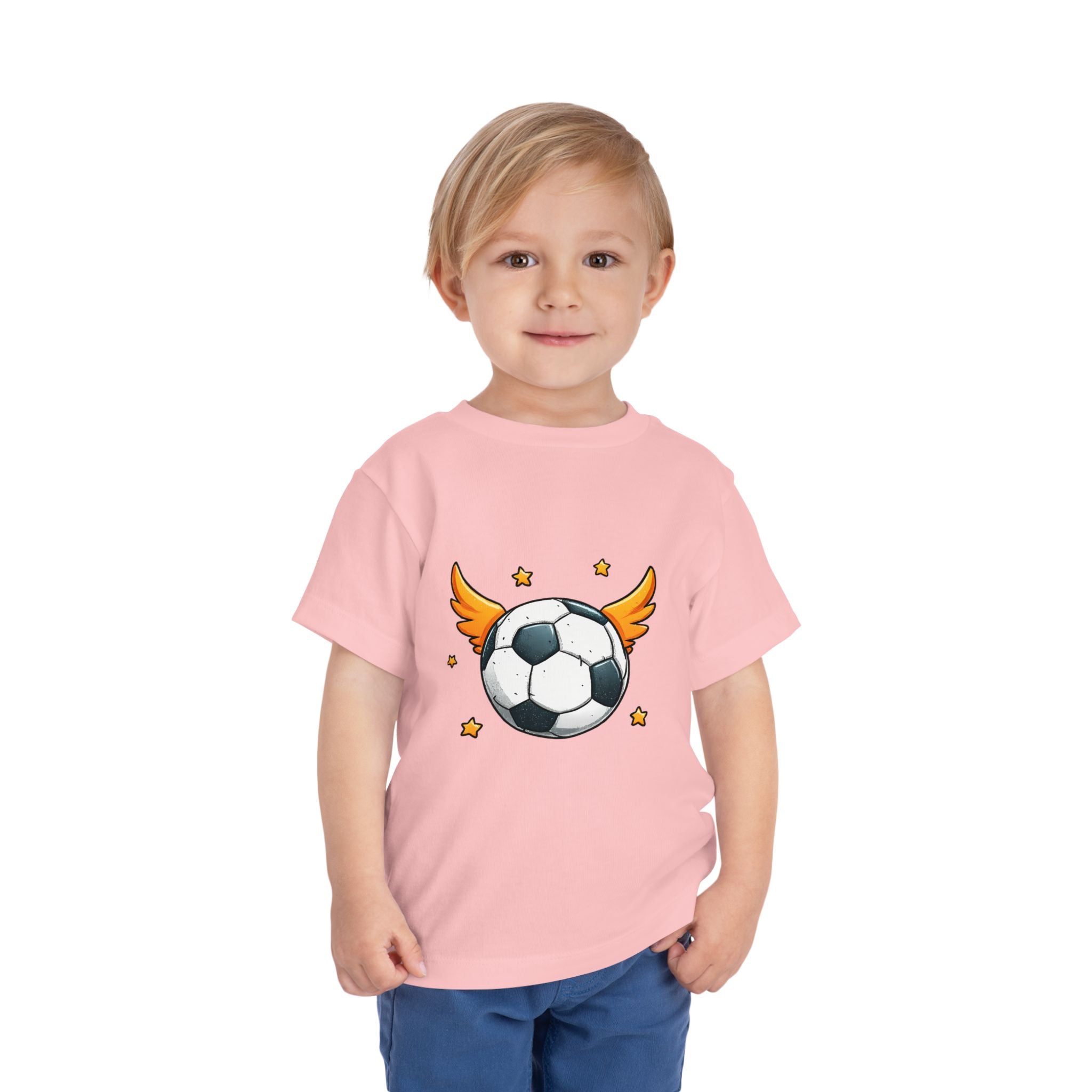 Toddler Soccer Tee — Winged Soccer Ball Kids Shirt