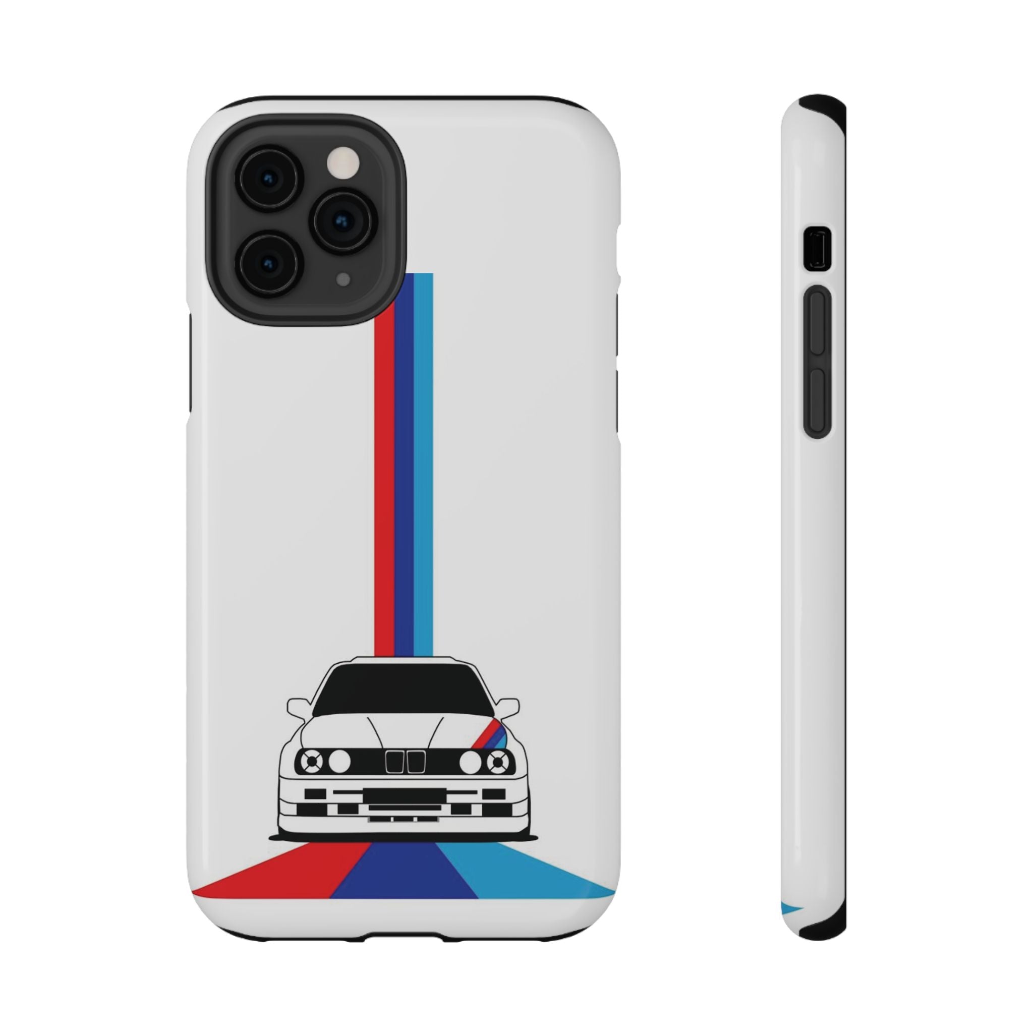 Phone Case — Retro Racing BMW Stripe Design (Impact-Resistant)