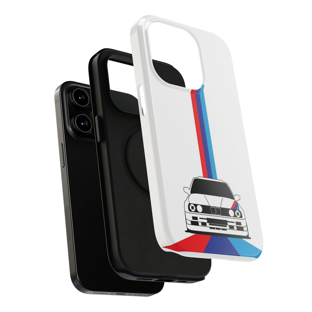 Phone Case — Retro Racing BMW Stripe Design (Impact-Resistant)