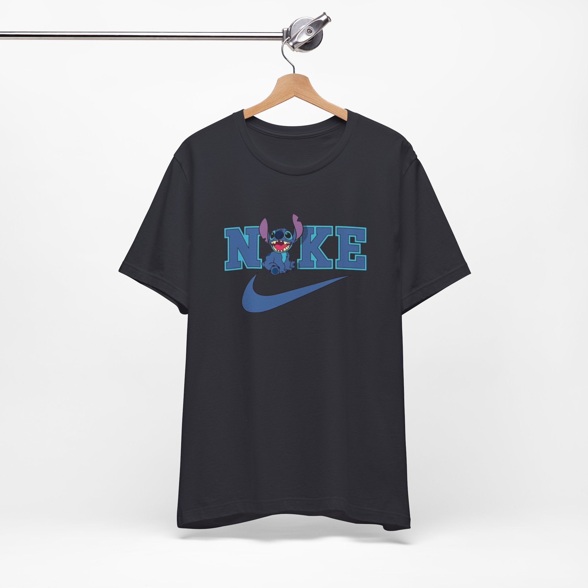 Stitch x Nike Parody Tee — Playful Cartoon Graphic T-Shirt