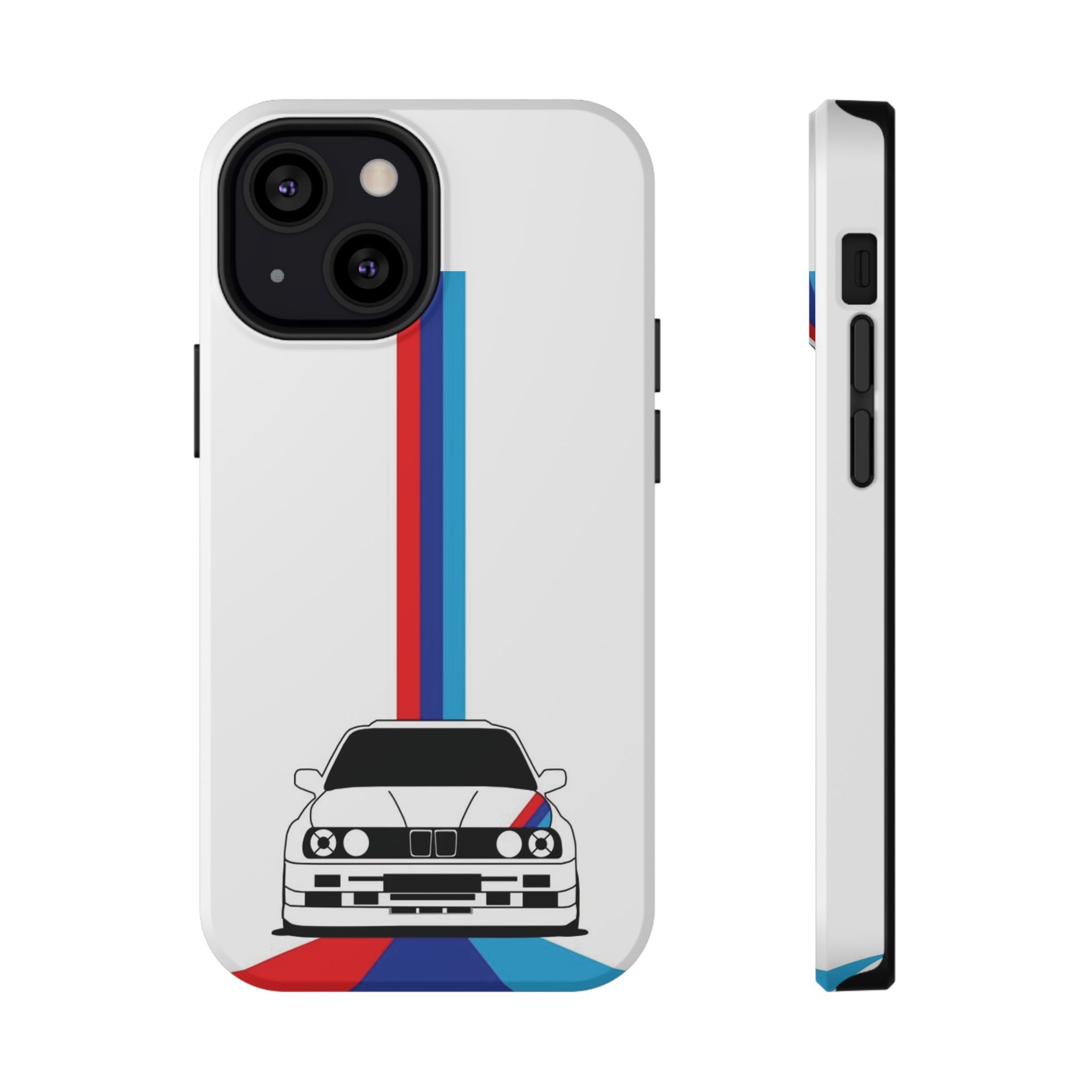 Phone Case — Retro Racing BMW Stripe Design (Impact-Resistant)