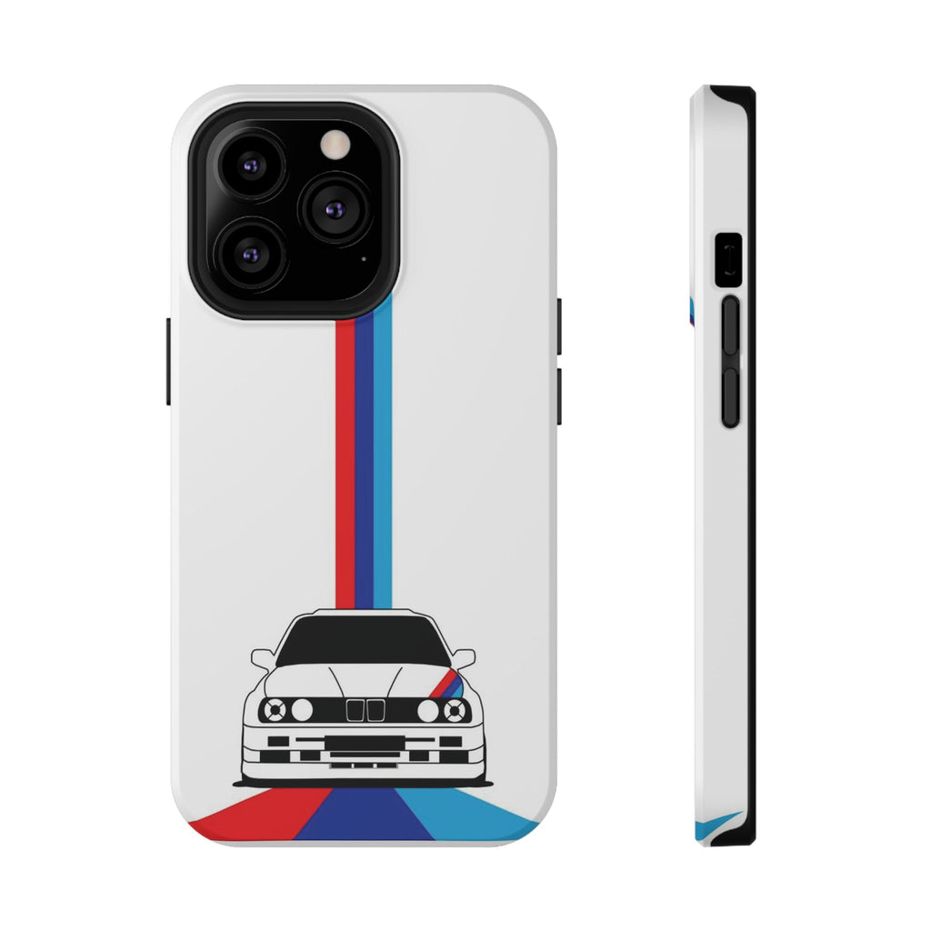 Phone Case — Retro Racing BMW Stripe Design (Impact-Resistant)