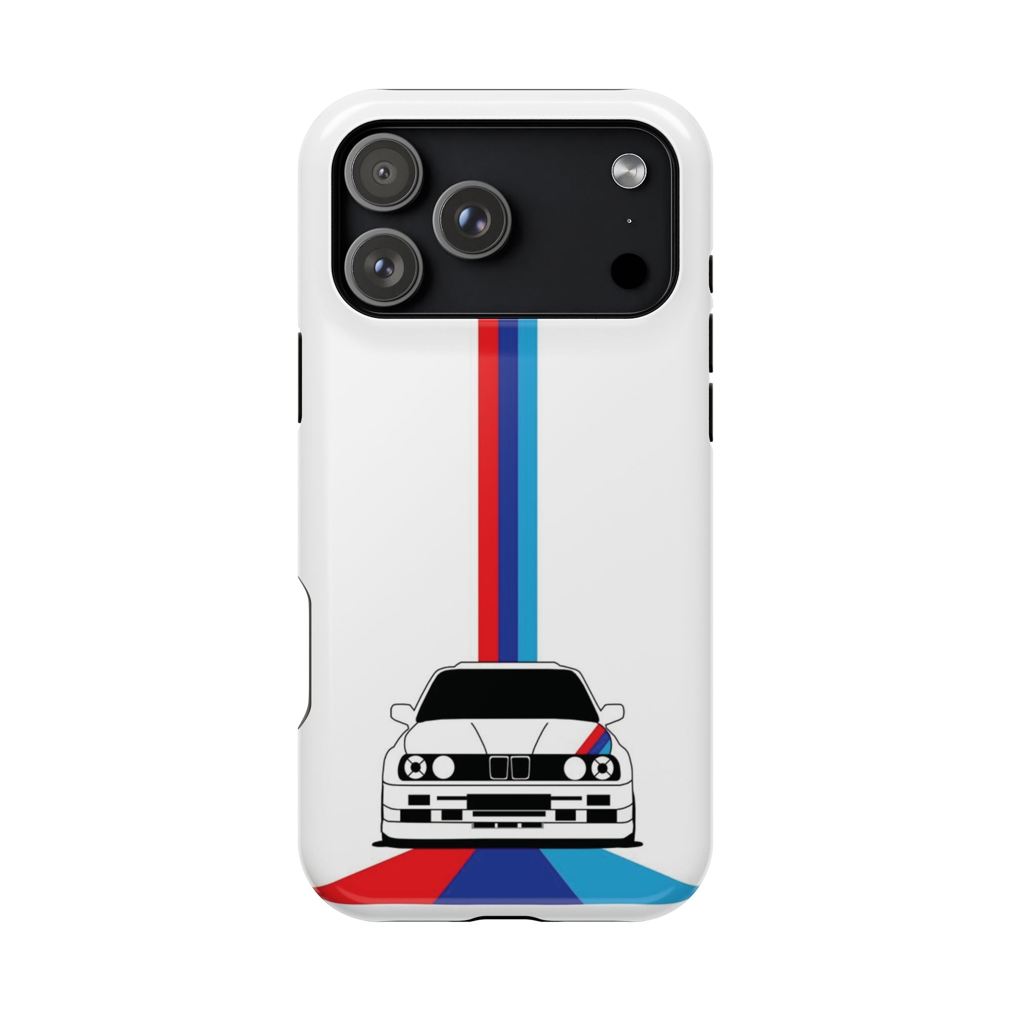 Phone Case — Retro Racing BMW Stripe Design (Impact-Resistant)