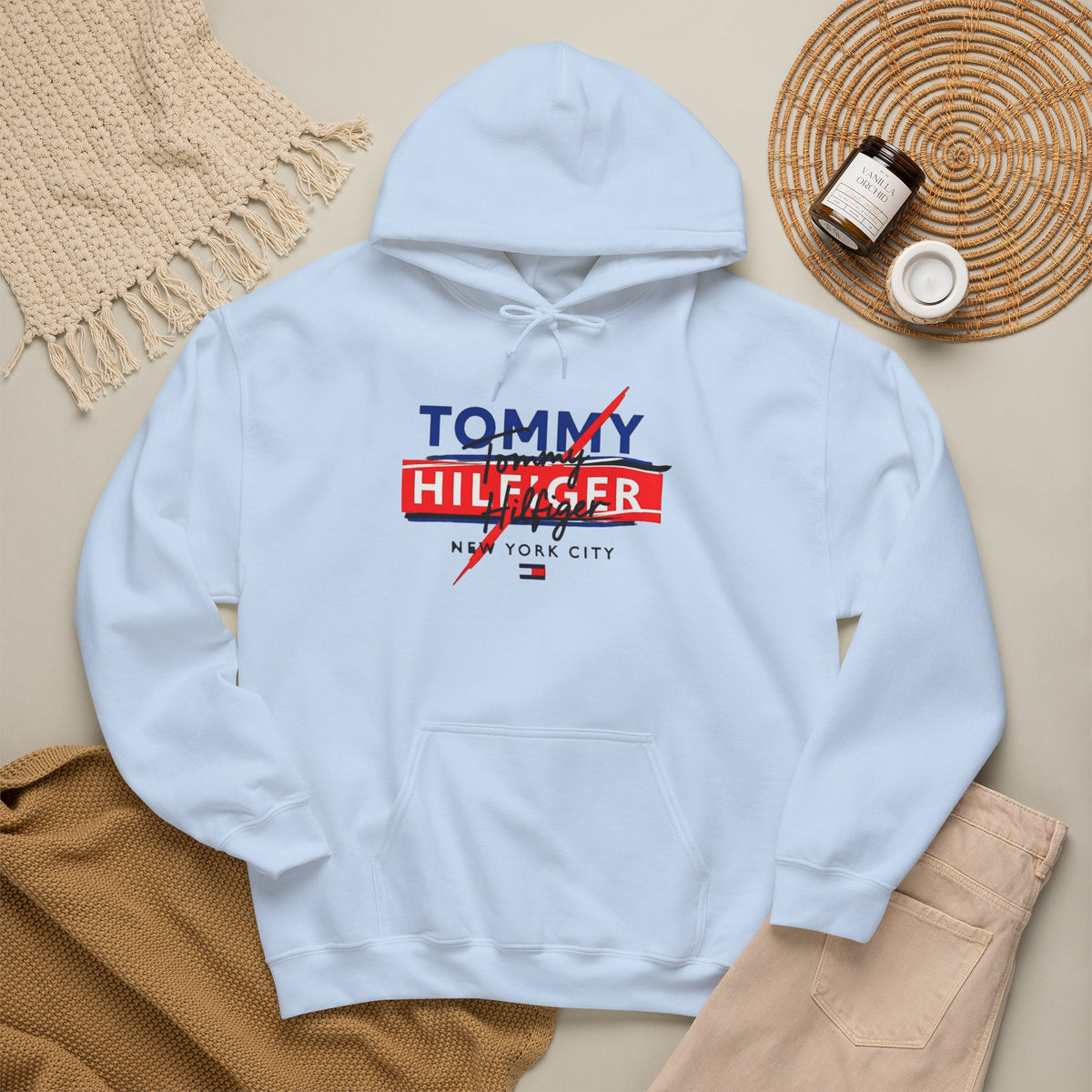 Hilfiger Hoodie – Vintage Red & Blue New York Sweatshirt