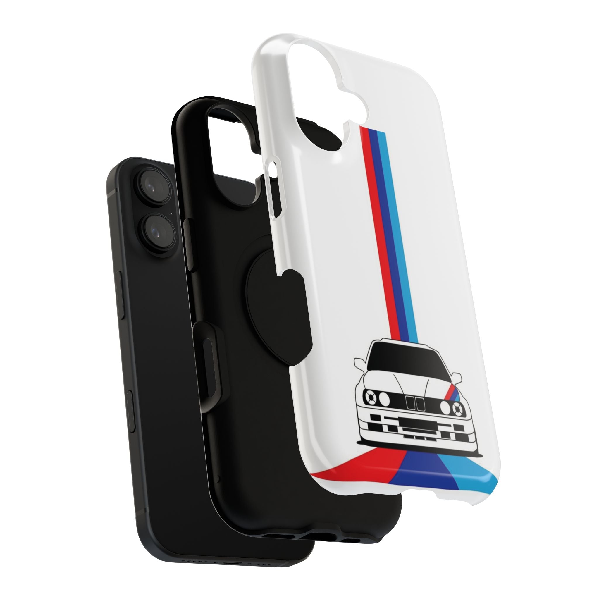 Phone Case — Retro Racing BMW Stripe Design (Impact-Resistant)