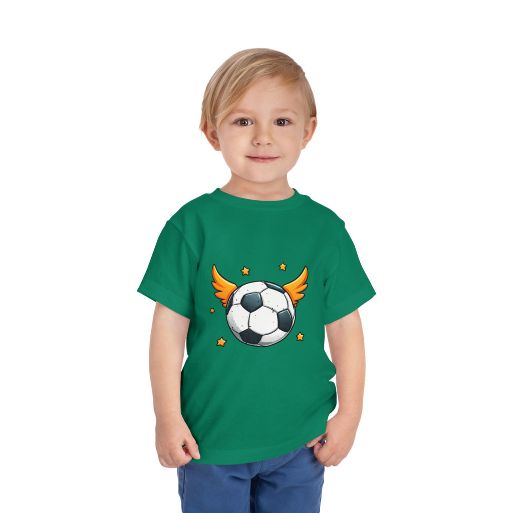 Toddler Soccer Tee — Winged Soccer Ball Kids Shirt