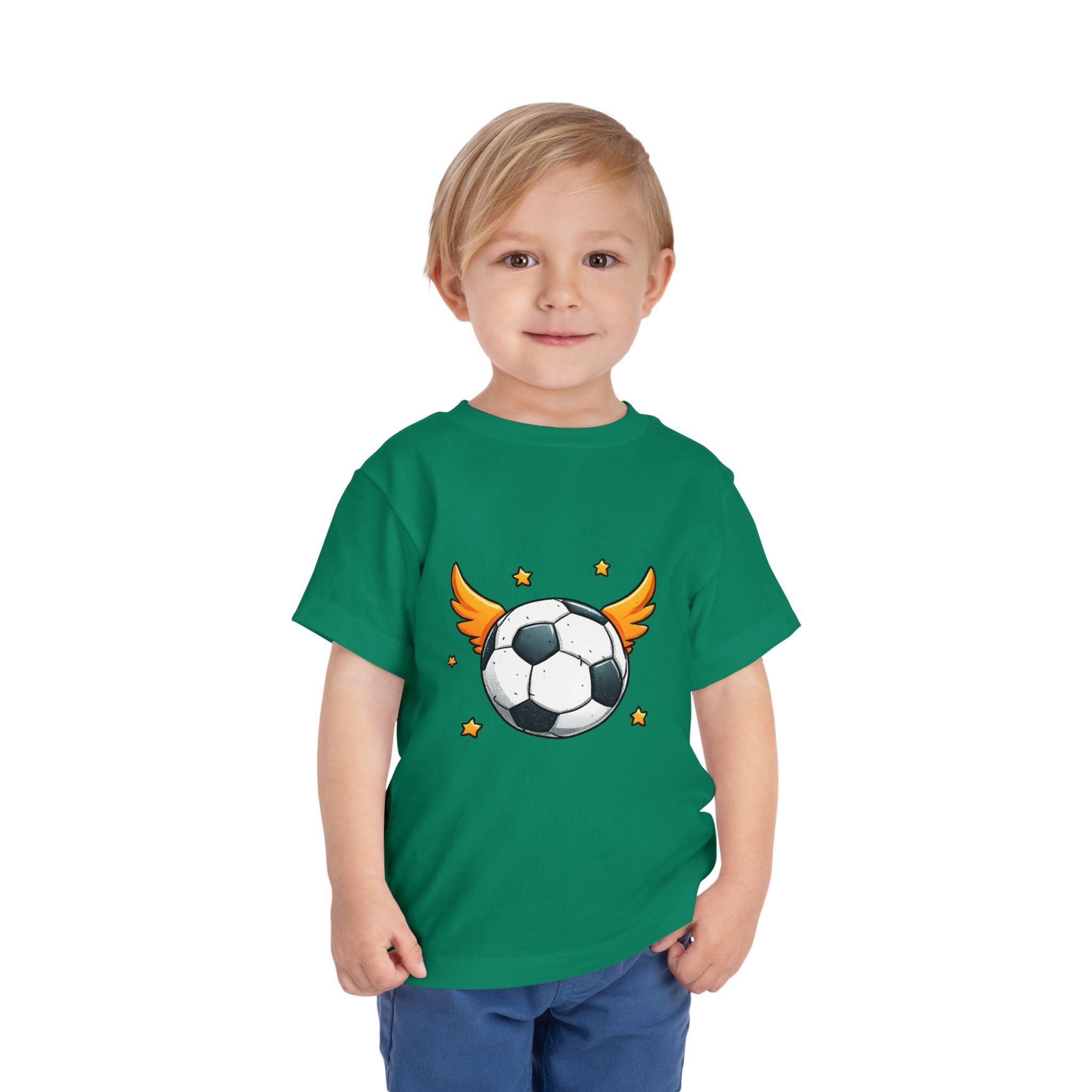 Toddler Soccer Tee — Winged Soccer Ball Kids Shirt