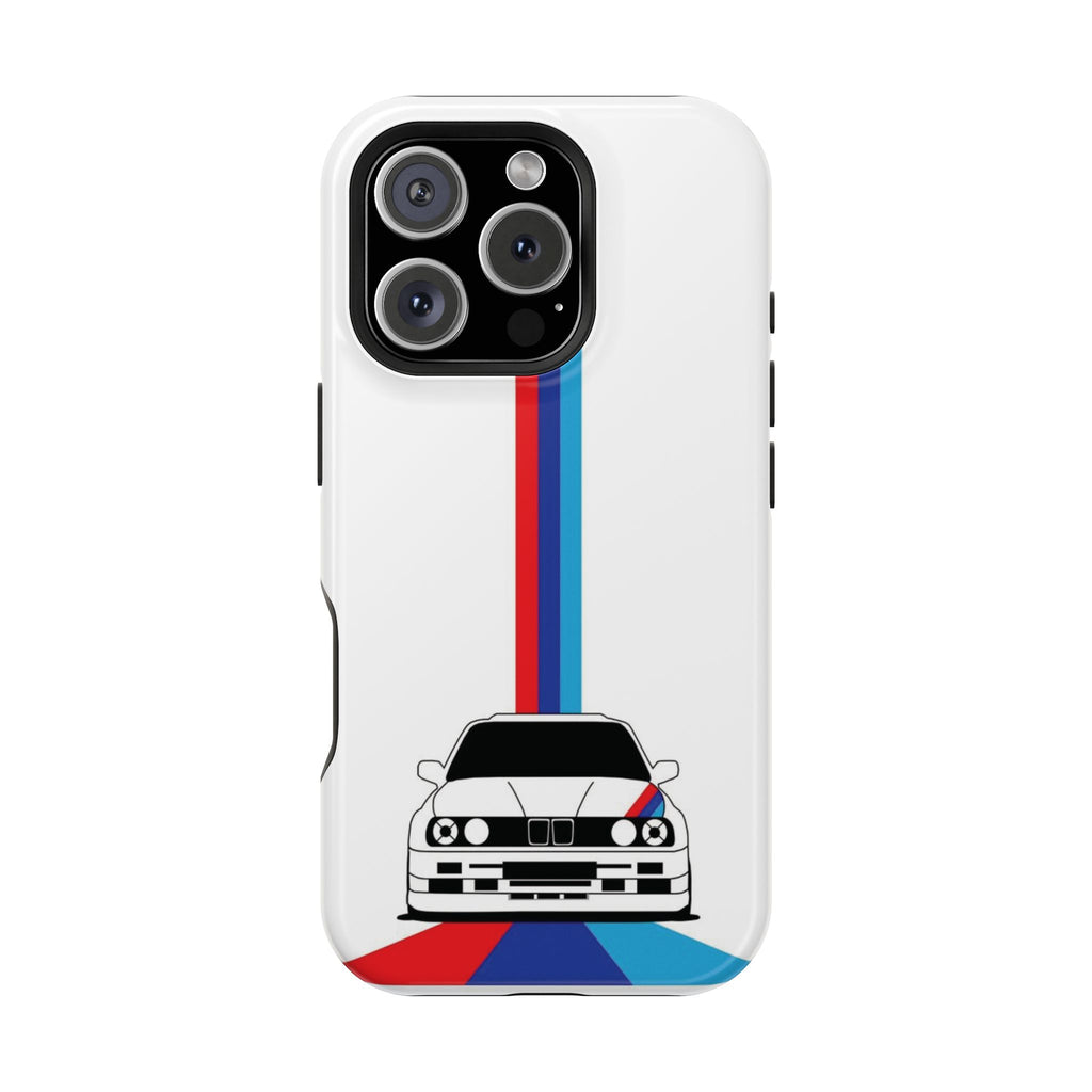 Phone Case — Retro Racing BMW Stripe Design (Impact-Resistant)