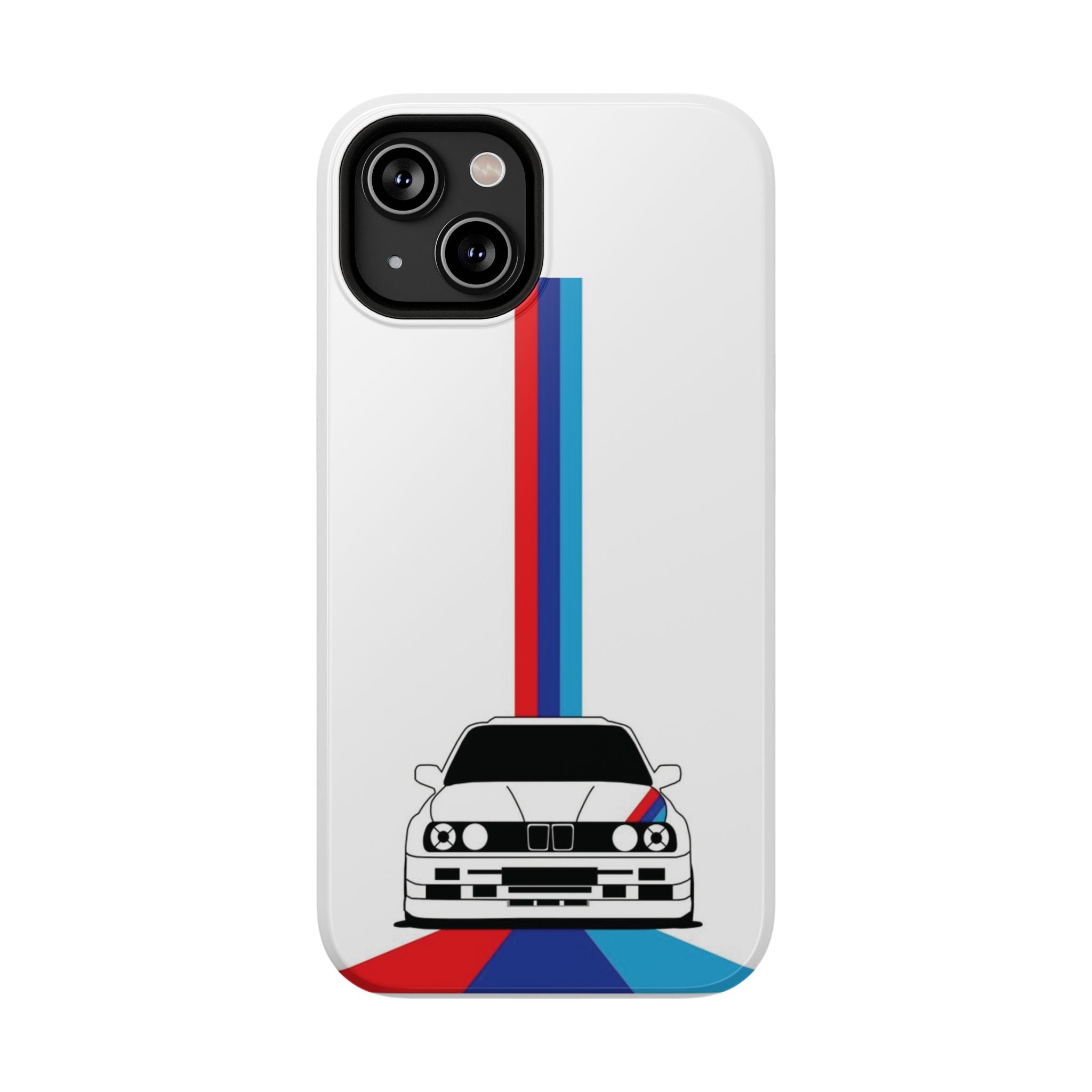 Phone Case — Retro Racing BMW Stripe Design (Impact-Resistant)