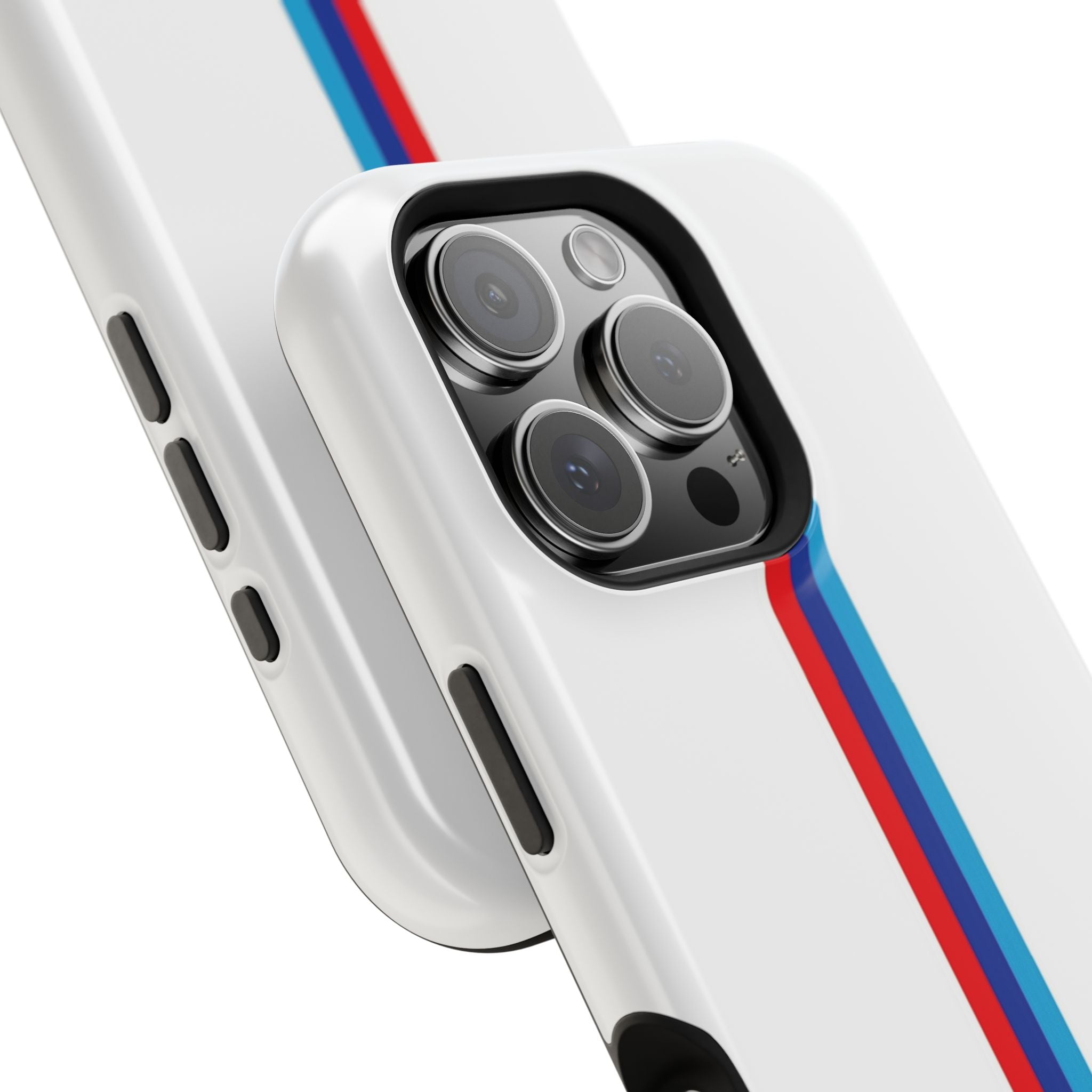 Phone Case — Retro Racing BMW Stripe Design (Impact-Resistant)