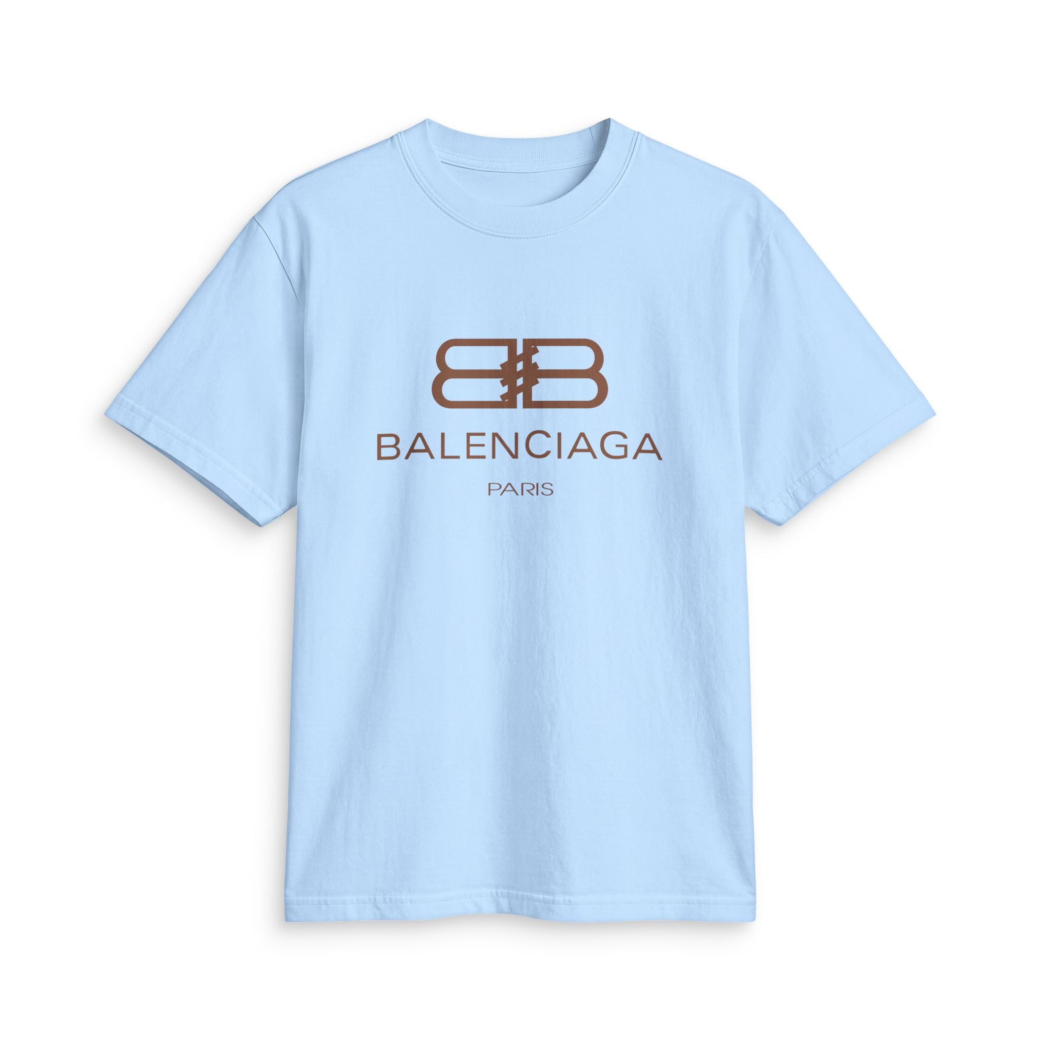 Balenci T-Shirt — Minimal Brown Monogram "Balenciaga Paris"
