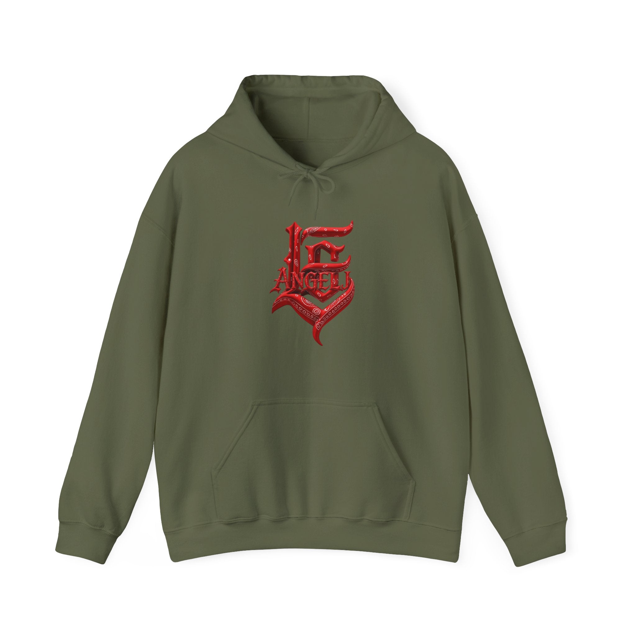 Angel Hoodie — Gothic Red Lettering Streetwear Hoodie