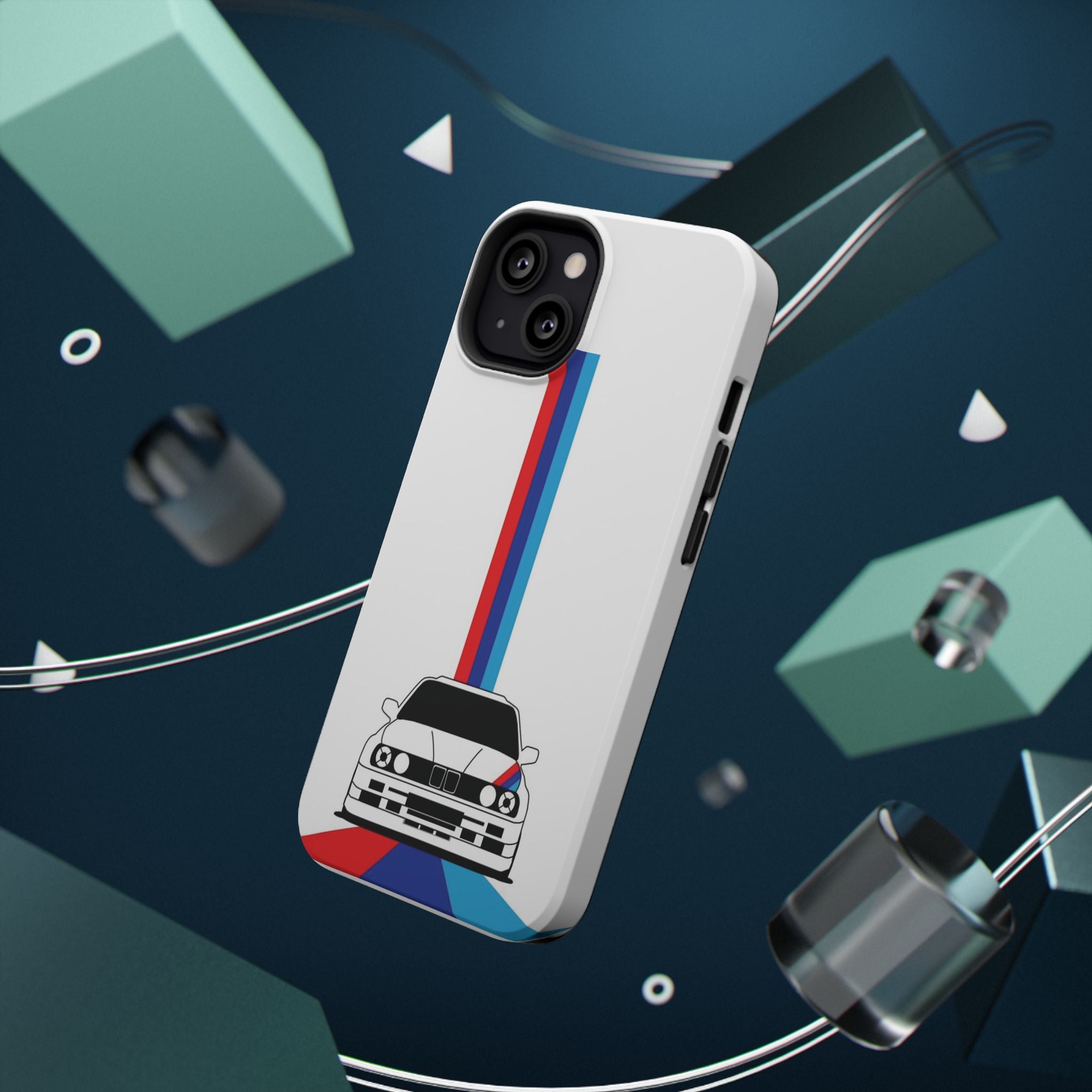 Phone Case — Retro Racing BMW Stripe Design (Impact-Resistant)
