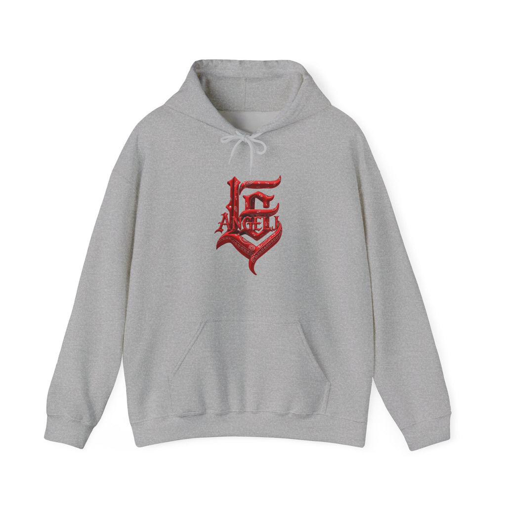 Angel Hoodie — Gothic Red Lettering Streetwear Hoodie
