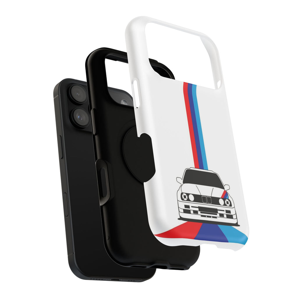 Phone Case — Retro Racing BMW Stripe Design (Impact-Resistant)