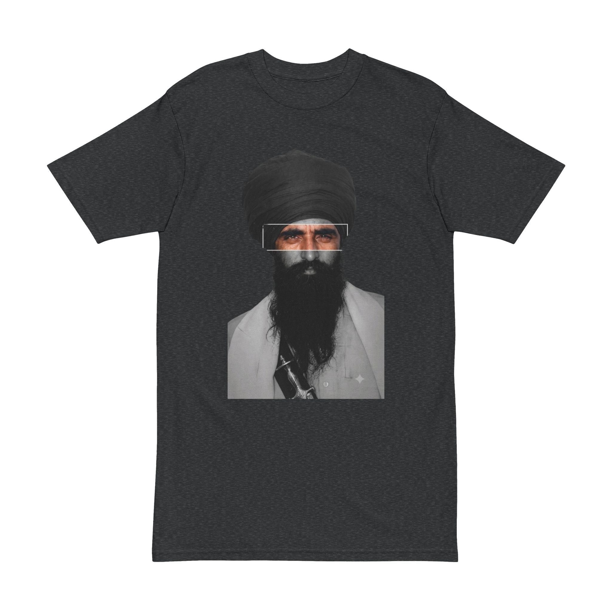 Sant Jarnail Singh Khalsa Bhindrawale Graphic Tee — Black & White Turban Portrait T-Shirt