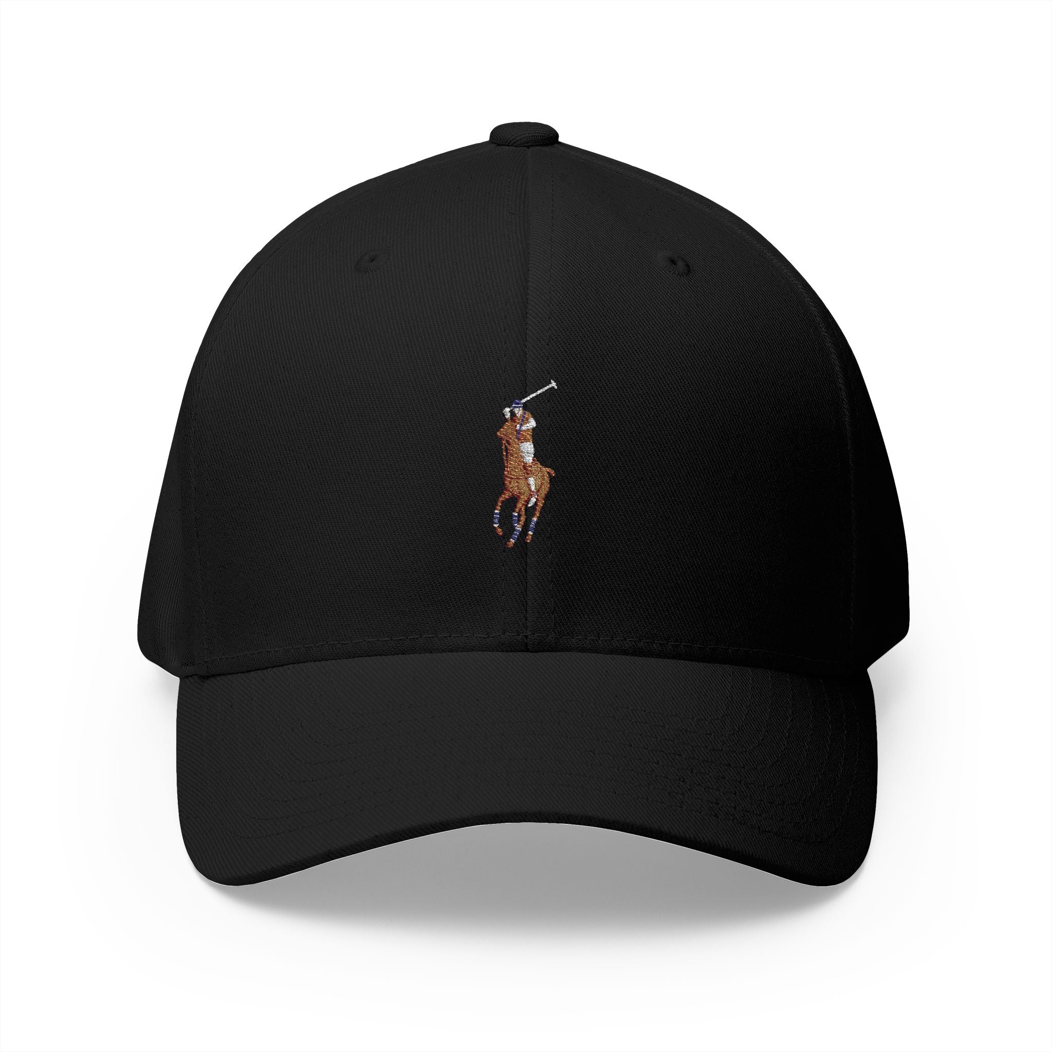 Polo Player Cap — Classic White Structured Baseball Hat